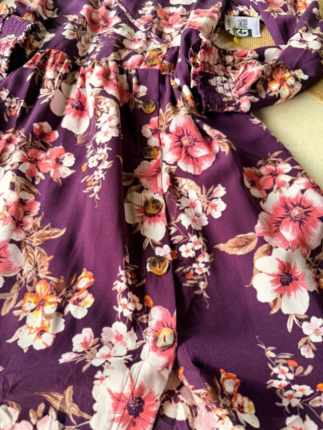 Vestido floreado con goma — foto 4