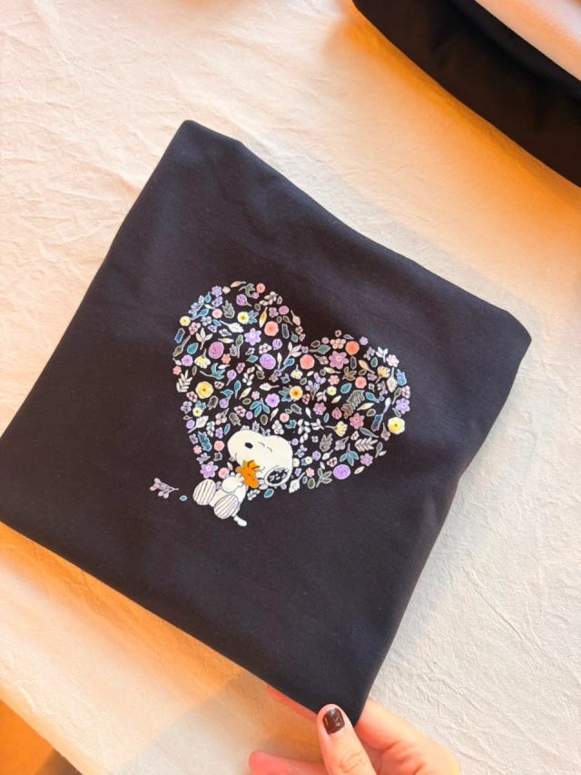 Snoopy Corazón Floral