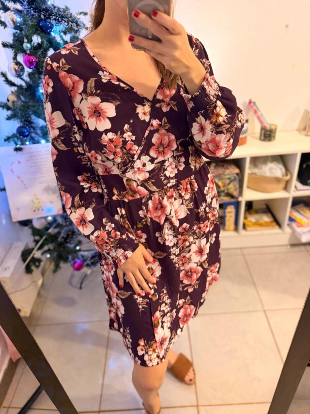 Vestido floreado con goma — foto 2