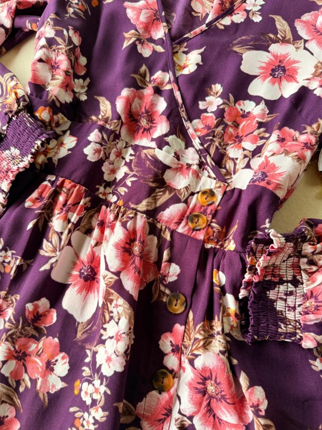 Vestido floreado con goma — foto 3