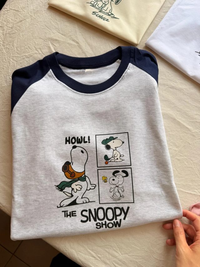Oversize The Snoopy Show (Gris Melange/Navy)